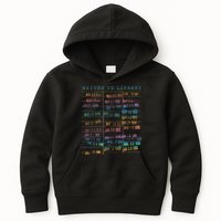 Library Card Vintage Book Due Date Bookish Rainbow Reading Kids Hoodie