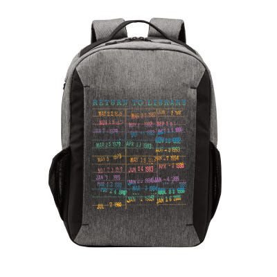 Library Card Vintage Book Due Date Bookish Rainbow Reading Vector Backpack