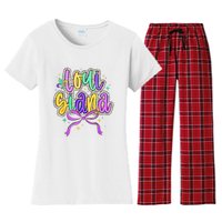 Louisiana Culture Vintage We Stand Nola Strong Bourbon Street Women's Flannel Pajama Set