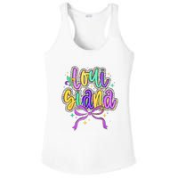 Louisiana Culture Vintage We Stand Nola Strong Bourbon Street Ladies PosiCharge Competitor Racerback Tank