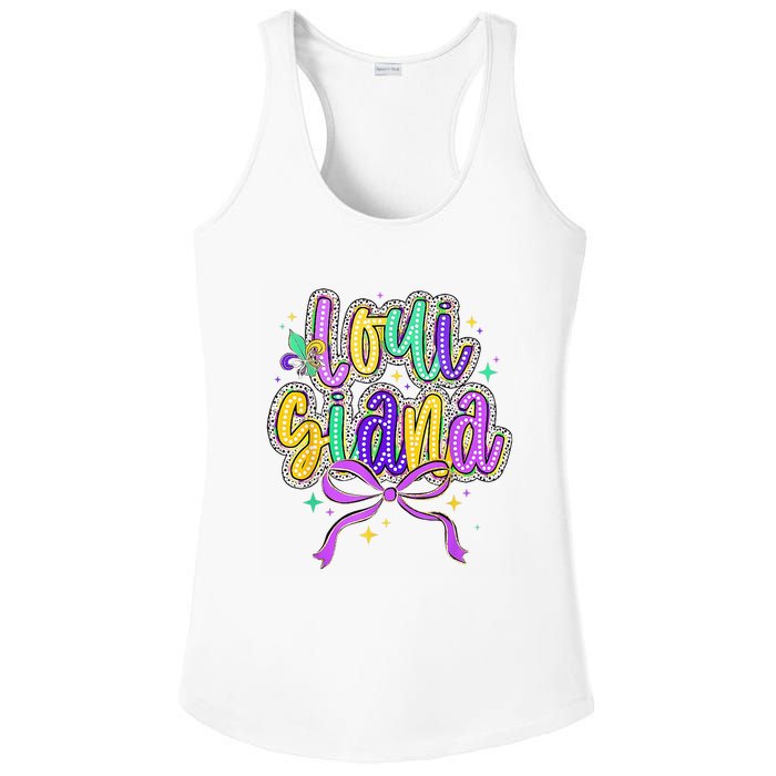 Louisiana Culture Vintage We Stand Nola Strong Bourbon Street Ladies PosiCharge Competitor Racerback Tank