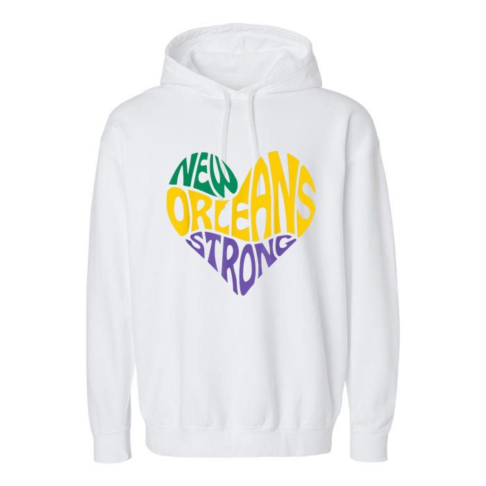 Louisiana Culture Vintage We Stand Nola Strong New Orleans Garment-Dyed Fleece Hoodie