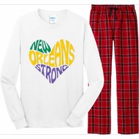 Louisiana Culture Vintage We Stand Nola Strong New Orleans Long Sleeve Pajama Set