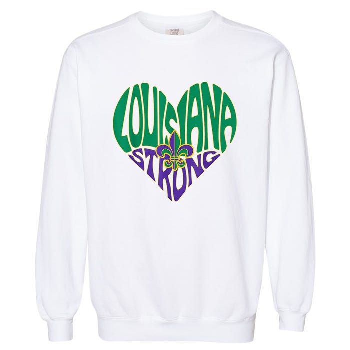 Louisiana Culture Vintage We Stand Nola Strong Garment-Dyed Sweatshirt