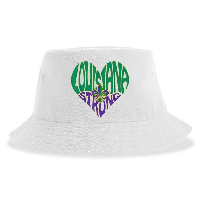 Louisiana Culture Vintage We Stand Nola Strong Sustainable Bucket Hat