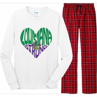 Louisiana Culture Vintage We Stand Nola Strong Long Sleeve Pajama Set