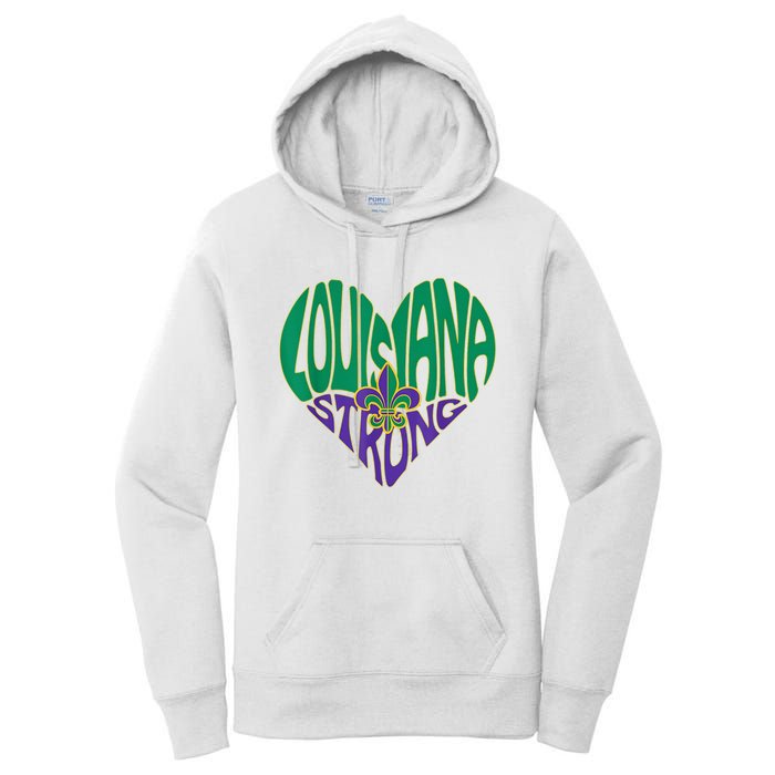 Louisiana Culture Vintage We Stand Nola Strong Women's Pullover Hoodie