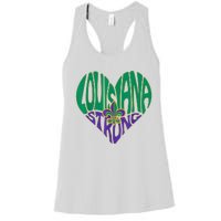 Louisiana Culture Vintage We Stand Nola Strong Women's Racerback Tank