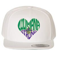 Louisiana Culture Vintage We Stand Nola Strong Wool Snapback Cap