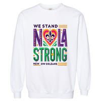 Louisiana Culture Vintage We Stand Nola Strong Apparel Garment-Dyed Sweatshirt