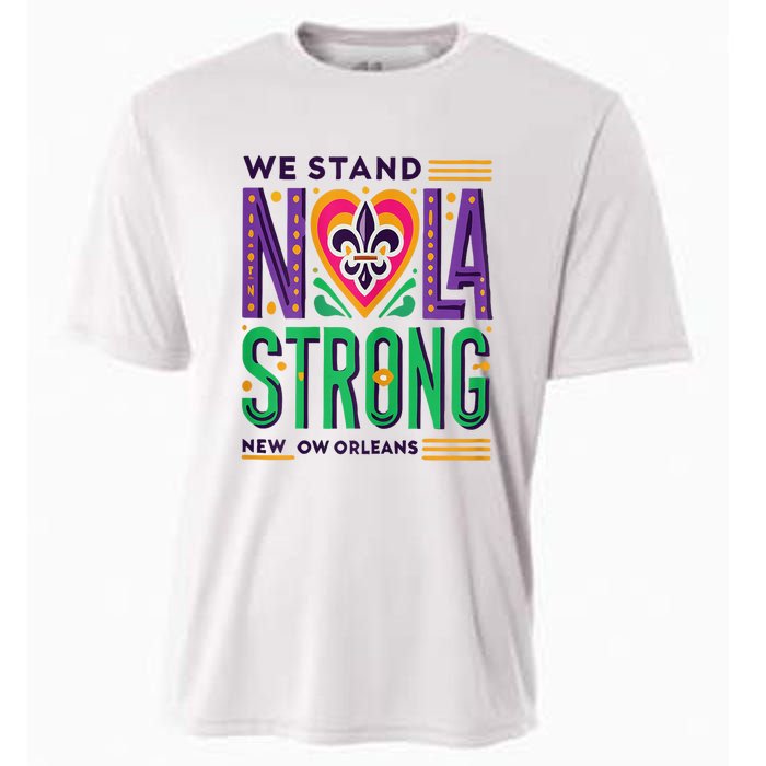 Louisiana Culture Vintage We Stand Nola Strong Apparel Cooling Performance Crew T-Shirt