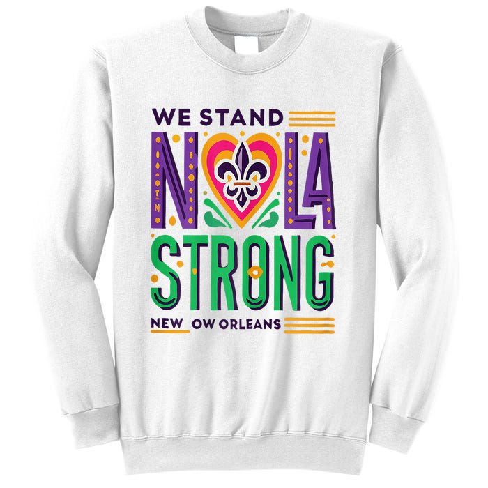 Louisiana Culture Vintage We Stand Nola Strong Apparel Sweatshirt