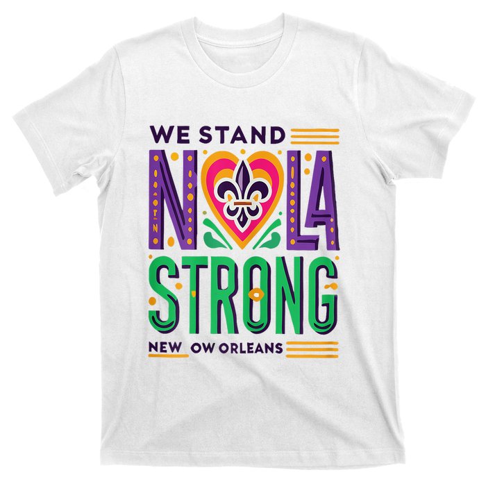 Louisiana Culture Vintage We Stand Nola Strong Apparel T-Shirt