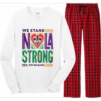 Louisiana Culture Vintage We Stand Nola Strong Apparel Long Sleeve Pajama Set