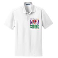 Louisiana Culture Vintage We Stand Nola Strong Apparel Dry Zone Grid Polo