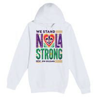 Louisiana Culture Vintage We Stand Nola Strong Apparel Premium Pullover Hoodie