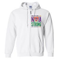 Louisiana Culture Vintage We Stand Nola Strong Apparel Full Zip Hoodie