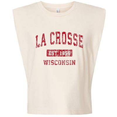 La Crosse Wisconsin Wi Vintage Sports Design Garment-Dyed Women's Muscle Tee