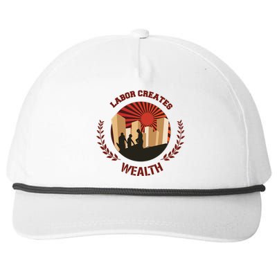 Labor Creats Wealth Snapback Five-Panel Rope Hat