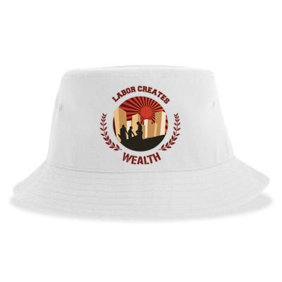 Labor Creats Wealth Sustainable Bucket Hat