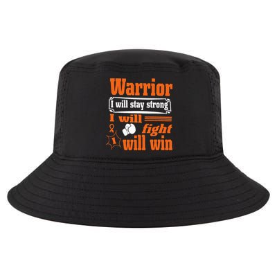 Leukemia Cancer Warrior I Will Stay Strong I Will Fight Cool Comfort Performance Bucket Hat