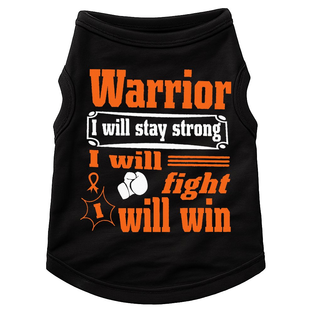Leukemia Cancer Warrior I Will Stay Strong I Will Fight Doggie Tank