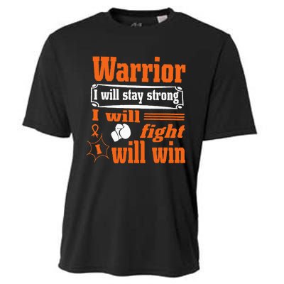 Leukemia Cancer Warrior I Will Stay Strong I Will Fight Cooling Performance Crew T-Shirt