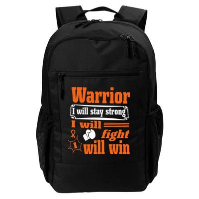Leukemia Cancer Warrior I Will Stay Strong I Will Fight Backpack