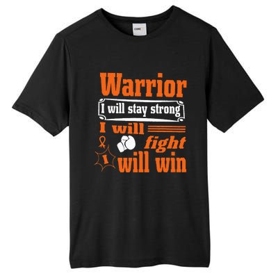 Leukemia Cancer Warrior I Will Stay Strong I Will Fight Tall Fusion ChromaSoft Performance T-Shirt