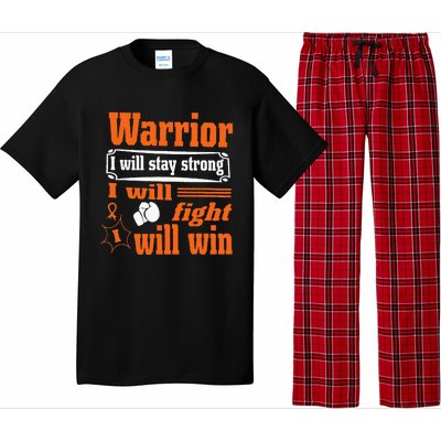 Leukemia Cancer Warrior I Will Stay Strong I Will Fight Pajama Set