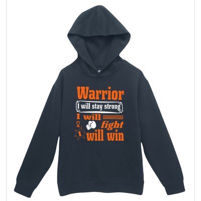 Leukemia Cancer Warrior I Will Stay Strong I Will Fight Urban Pullover Hoodie