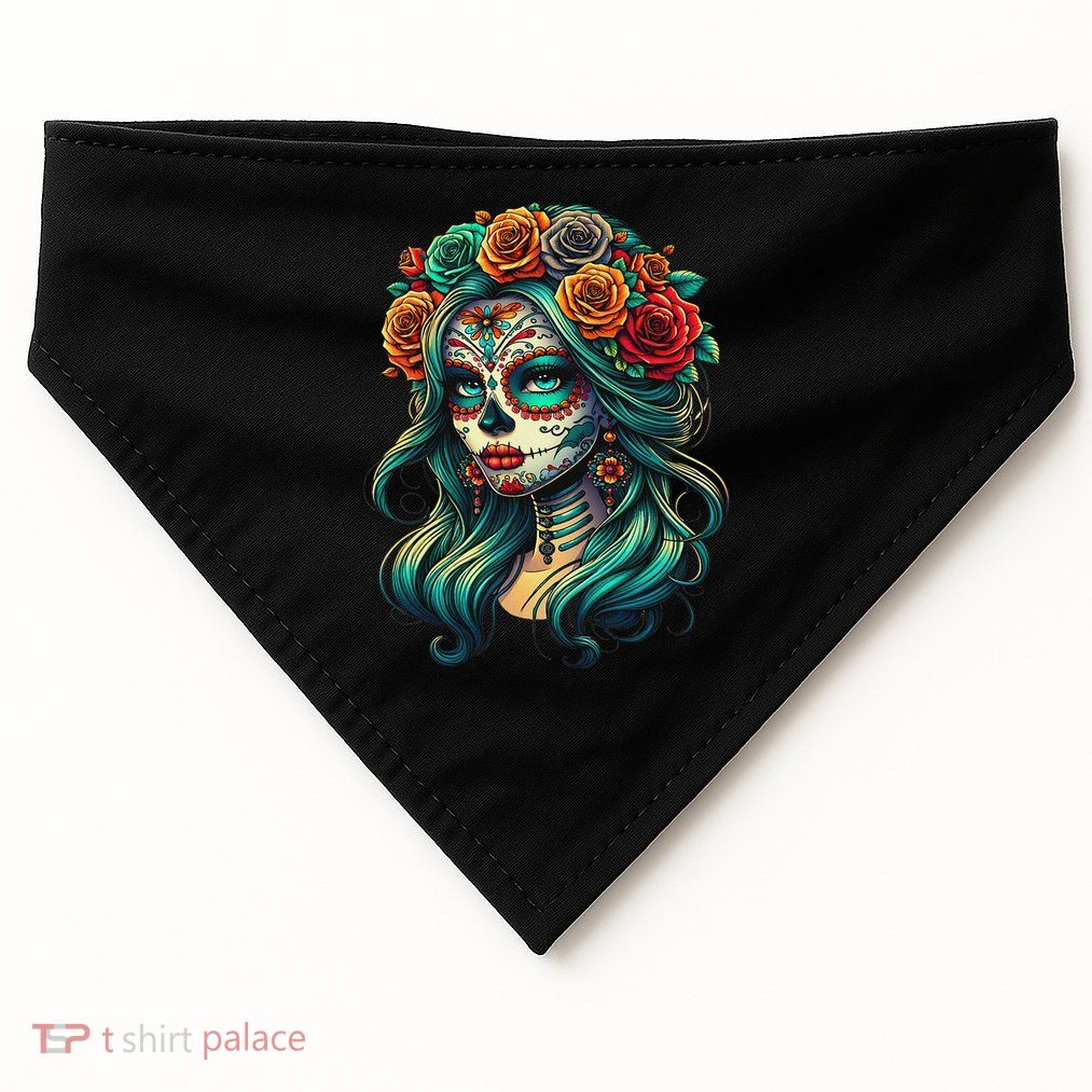 La Catrina Women Dia De Los Muertos Latina Cinco De Mayo USA-Made Doggie Bandana