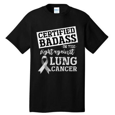 Lung Cancer Warrior Gift Funny Lung Cancer Awareness Tall T-Shirt