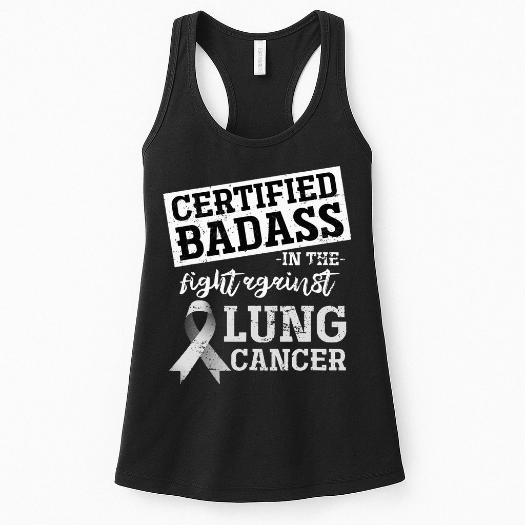 Lung Cancer Warrior Gift Funny Lung Cancer Awareness Womens Tank Top
