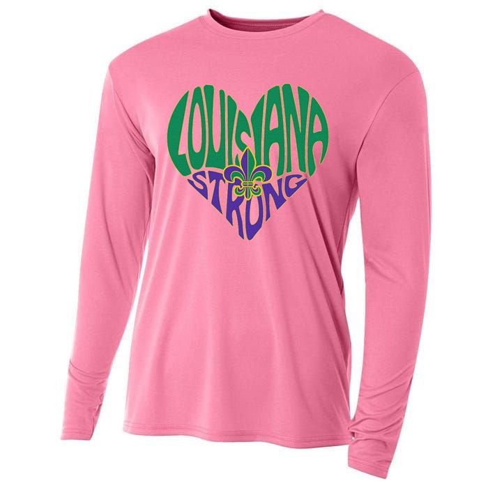 Louisiana Culture We Stand Nola Strong Cooling Performance Long Sleeve Crew