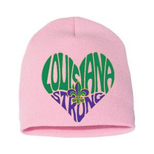 Louisiana Culture We Stand Nola Strong Short Acrylic Beanie