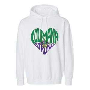 Louisiana Culture We Stand Nola Strong Garment-Dyed Fleece Hoodie