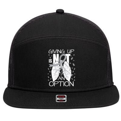 Lung Cancer Warrior 7 Panel Mesh Trucker Snapback Hat