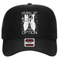 Lung Cancer Warrior High Crown Mesh Back Trucker Hat