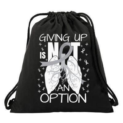 Lung Cancer Warrior Drawstring Bag
