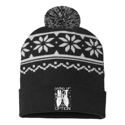 Lung Cancer Warrior USA-Made Snowflake Beanie