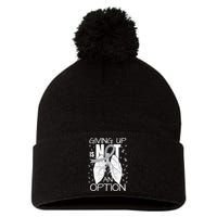 Lung Cancer Warrior Pom Pom 12in Knit Beanie