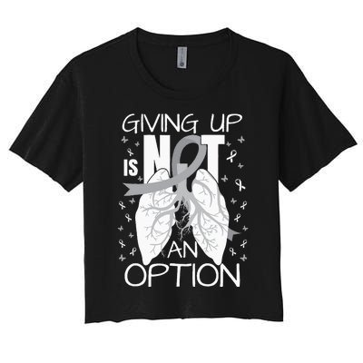 Lung Cancer Warrior Women's Crop Top Tee