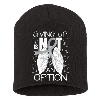 Lung Cancer Warrior Short Acrylic Beanie