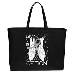 Lung Cancer Warrior Cotton Canvas Jumbo Tote