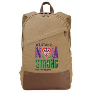 Louisiana Culture We Stand Nola Strong Cotton Canvas Backpack