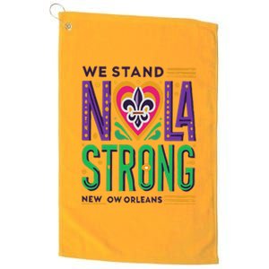 Louisiana Culture We Stand Nola Strong Platinum Collection Golf Towel