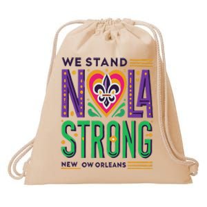 Louisiana Culture We Stand Nola Strong Drawstring Bag