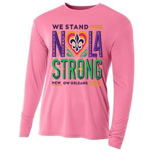 Louisiana Culture We Stand Nola Strong Cooling Performance Long Sleeve Crew