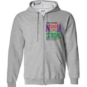 Louisiana Culture We Stand Nola Strong Full Zip Hoodie